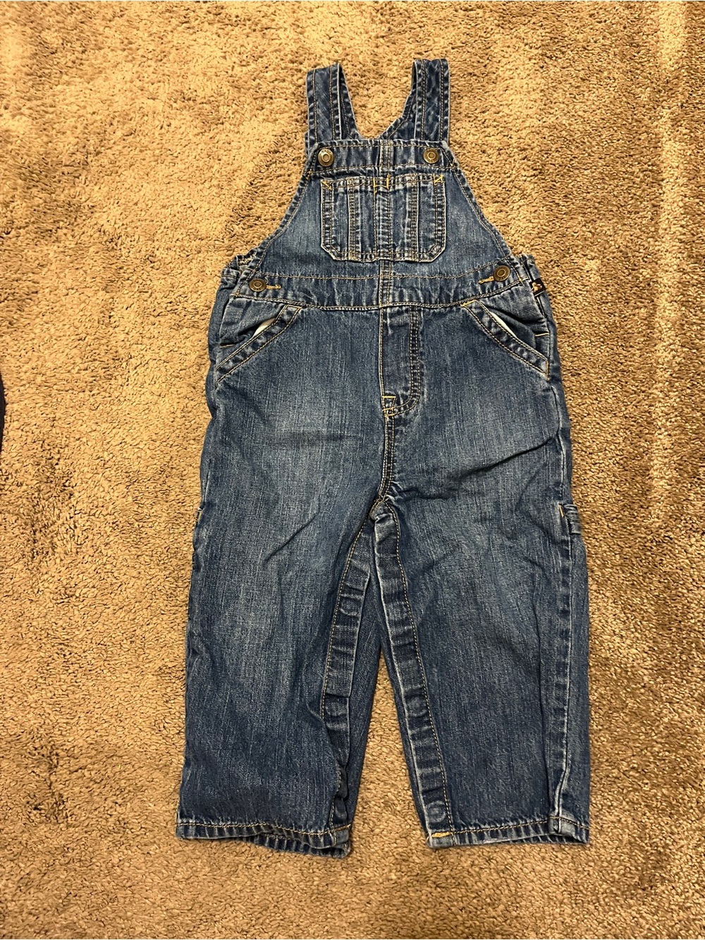 GAP Denim Overalls in Washed Blue